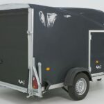 Debon Kofferanhänger Cargo 1300 Vollpoly 150x290cm H:160cm|Tür|grau-Neu