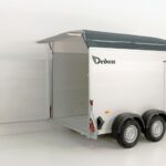 Debon Kofferanhänger C500 164x300cm H:200cm 2,0t|Alu|Polybug|Tür|grau-Neu
