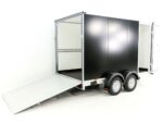 Vezeko Kofferanhänger 184x355cm Höhe:205cm 2,7t|Tür|Rampe|schwarz-Neu
