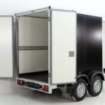Vezeko Kofferanhänger 152x355cm Höhe:193cm 2,7t|Tür|schwarz-Neu