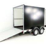 Vezeko Kofferanhänger 152x355cm Höhe:193cm 2,7t|Rampe|Tür|schwarz-Neu