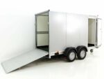 Vezeko Kofferanhänger 152x355cm Höhe:193cm 2,7t|Tür|Rampe|silber-Neu