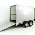 Vezeko Kofferanhänger 152x355cm Höhe:193cm 2,7t|Tür|Rampe|silber-Neu
