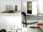 Vezeko Kofferanhänger 152x355cm Höhe:193cm 2,7t|Tür|Rampe|silber-Neu – Image 9