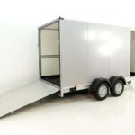 Vezeko Kofferanhänger 184x405cm Höhe:205cm 2,7t|Rampe|Tür|silber-Neu