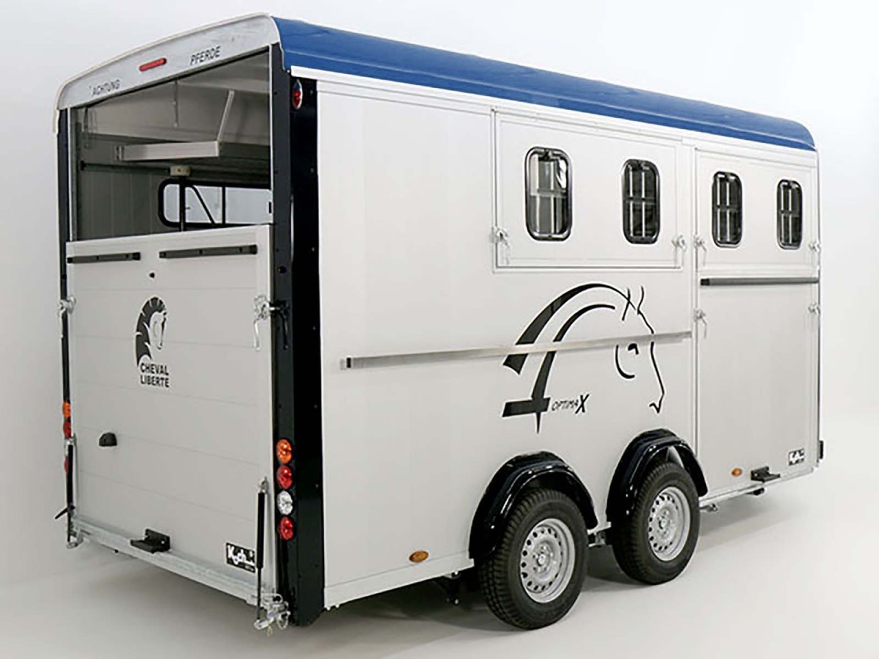 39.jpg Cheval Liberte Pferdeanhänger Maxi 4|4 Pferde|Pullman-Fahrwerk|100km/h|blau-Neu – Image 1