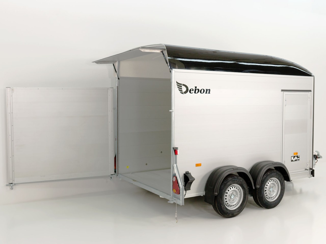 95.jpg Debon Kofferanhänger C500 164x300cm H:200cm 2,6t|Alu|Polybug|Tür|schwarz-Neu – Image 1